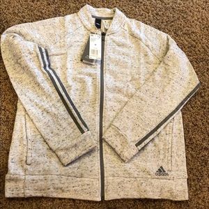 Medium Adidas zip up marled jacket